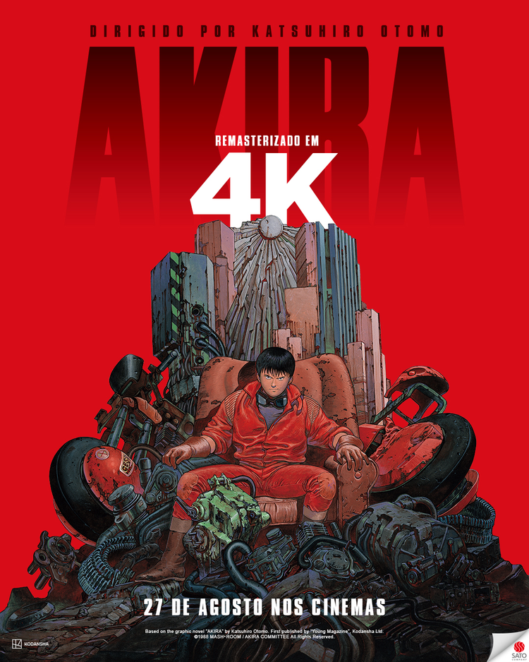 sato_poster_akira_4K_web_vs1 35 anos depois, AKIRA retorna aos cinemas brasileiros em versão remasterizada em 4K e celebra legado histórico da animação no país